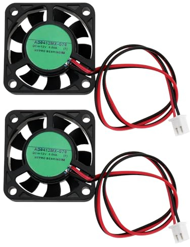 ECSiNG 2pcs Ventilador Cuadrado para Servidor de Refrigeración Ventilador de Refrigeración para Grabadora de Vídeo Y Disco Duro AD0412MX-G70 de 0,08 A Y 12 V para Servidores 28Cm