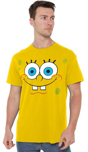 Spongebob Smalliling Face Unisex T Shirt, Yellow, X-Large