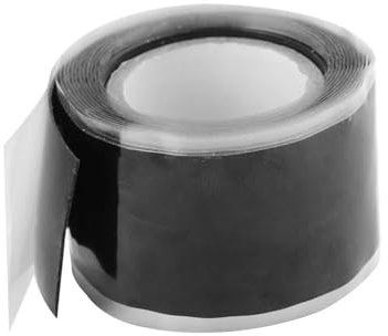 MiJunHD 2.5cm x 1.5m Selbstklebendes Silikonband, Mehrzweck Self Adhesive Silicone Tape, 1 Rolle Isolierband Tape für Sanitärrohre Abdichtung wasserdicht Reparaturarbeiten (Schwarz)