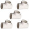 Generico 5 Pezzi I raccordi per Tubi a 3 Vie PVC Plastica ad Angolo retto connettore angolare da 20 mm con tubazione e Accessori del Diametro Interno Bianco 40mm