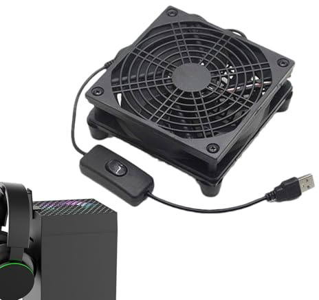 Radiatore di raffreddamento per computer con ventola, ventola di raffreddamento USB per computer host, con cavo USB per host, case industriali, router, laptop, tablet