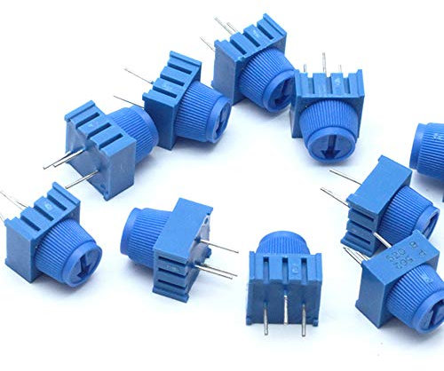 Sscon 10 Stück 5K Steckplatine Trim Potentiometer mit Knauf, 3386MP-502 (5K)