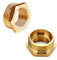 Brass Tap Connector, 1 (32MM) Male to 1/2 (20MM) Female Thread BSP Connector, Hex Bushing Reducer Adapter for BPS Garden Water Pipes (Pack of 2PCS)