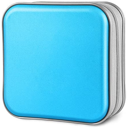 Siveit CD-/DVD-Hüllen, 40 Kapazität, Disc-Aufbewahrungsordner für Auto, Himmelblau