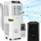 Klarstein Climatiseur Mobile Silencieux, Climatiseur 3 en 1, Mode Nuit, Déshumidificateur, Ventilateur, Mini Climatisation à Faible Conso, Evacuation, Clim Portable, Puissant 7000 BTU, Climatiseurs