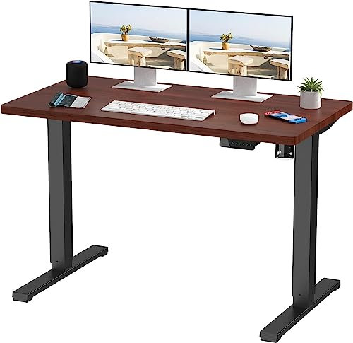 SANODESK Höhenverstellbarer Schreibtisch 200 x 95 cm Schreibtisch Höhenverstellbar Elektrisch Ergonomischer Steh-Sitz Tisch Computertisch für Heimbüro Homeoffice(ahorn)