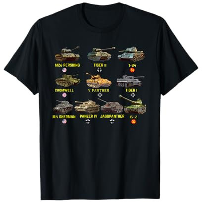 Beste WW2 Panzer M4 Sherman Panzer IV Tiger II T-34 T-Shirt