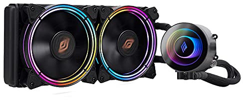 Noua Siberus TR240 ARGB Nero, Raffreddamento a Liquido CPU, TDP 200W, Infinity Mirror, 2 Ventole PWM ARGB Silenziose, Universale LGA 1200 115x 1366 2066 AM5 AM4 AM3