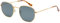 K KAREZOG Lunettes de soleil carrées pour homme et femme, rétro hexagonale, 100 % verre véritable, verres plats 51 mm/54 mm, Lentille en verre noir/monture dorée