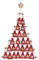 GWHOLE Holzleiter Weihnachtsbaum Adventskalender zum Befüllen Aufhängen Deko Weihnachten Wanddeko 90 x 60 cm