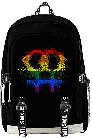 JLTPH Unisex 3D Rucksack LGBT Gay Pride Regenbogenflagge Drucken Laptop Rucksäcke Daypack College Schulranzen Schultasche Reiserucksack