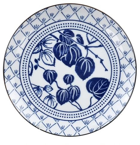 TOKYO design studio Bleu/Blanc Assiette Lierre - Flora Japonica - 16x2cm
