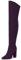 Castamere Donna Moda Cerniera Stivali Sopra il Ginocchio Tacco a Blocco 10CM Tacco Alto Viola Scamosciato Scarpe EU 37.5