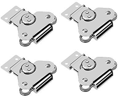 4Pack Spring Loaded Butterfly Twist Latch,Toolbox Case Chest 304 Stainless Steel Spring Loaded Toggle Latch Catch Hasp Clasp Clamp