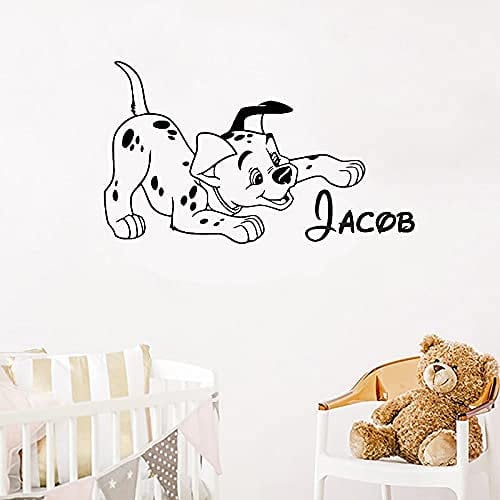 Individueller Name Wandtattoo Haustier Hund Diy Junge Mädchen Name Wandtattoo Vinyl Kindergarten Kinder Babyzimmer Dekoration 71X42Cm