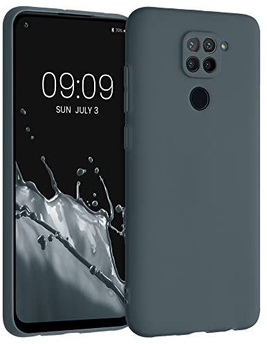 kwmobile Handyhülle kompatibel mit Xiaomi Redmi Note 9 Hülle - Handy Case aus weichem Silikon in Dunkler Schiefer