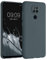 kwmobile Custodia Compatibile con Xiaomi Redmi Note 9 Cover - Back Case per Smartphone in Silicone TPU - Protezione Gommata - ardesia scuro