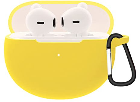 GIOPUEY Cilicone Case per Oppo ENCO Air W32, Oppo ENCO Air W32 Custodia, Ultrasottile, Resistente ai Graffi, Oppo ENCO Air W32 Cover - Giallo