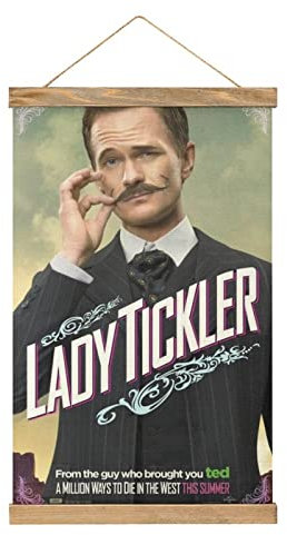 Magnetisches Scrollen-Poster A Million Ways to Die in The West Hangers, DIY-Wand-Stoff-Dekoration, hängende Gemälde, Rahmen-Set, Halter für Wohnzimmer