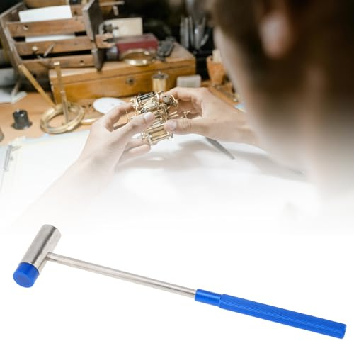 Omninmo Dual Head Small Hammer Mini Metal Hammer Round Head Watch Repair Double-Headed Hammer Building Blocks DIY Repair Tool for Crafts, Watch, Tuning, Woodworking, Toys, DIY, Leather, Instruments