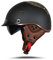 BOSERMEM Motorradhelm Mit Schutzbrille DOT/ECE-Zugelassen, Jethelm Roller-Helm Scooter-Helm Moped Mofa-Helm Chopper Vintage(Freiheitsflügel, L 59-60cm)