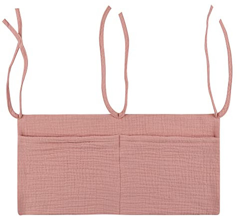 ISAKEN Betttasche Spielzeugtasche Babybett Aufbewahrungstasche, Hängen Aufbewahrungsbeutel Babybett Veranstalter, Baby Betttasche Krippe, Zum Aufbewahren von für Spielzeug, Kleidung, Windeln
