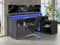 Flair Furnishings - Large Gaming Desk with LED Lights, L Shaped Desk, Gaming Space for Multi-Screen Setup, Includes Storage Shelves, Sturdy and Durable, 200cm Long (Black)