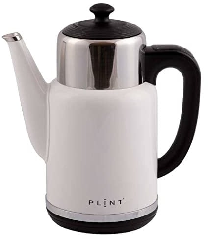 PLINT White Kettle - 1,7 Litre Capacity - Double Wall Hot Water Kettle for Tea and Coffee - Fast Boil - 1500W Cordless Electric Kettle - BPA Free -Dry Protection - Anti Slip 360° Base Kettle