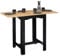 IDMarket – Mesa alta extensible de bar Dona de 2 a 4 personas, color negro, bandeja de haya, 65 – 130 cm