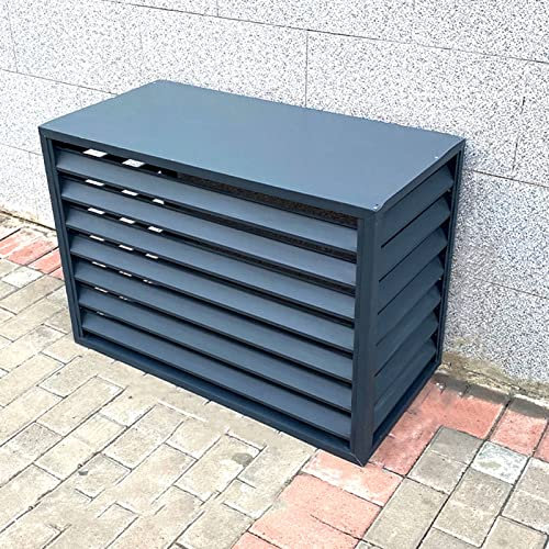 EYLINK klimaanlage Abdeckung wärmepumpe Abdeckung Versteckte Klimaanlagen-Abdeckung für den Außenbereich, Sichtschutzzaun, Allwetter-Diebstahlschutz-Aluminium-Wechselstrom-Schutzabdeckung, Schutzab