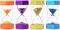 Sanduhr-Sanduhr, 5/6/7/8 Sanduhr for Kinder, 1/3/5/10/15/30 Minuten, bunter Kinder-Zahnbürsten-Timer for Kinder, die Spiele, Klassenzimmer, Küche, Büro, Dekoration (Farbe) ( Color : 4 Pieces of 1+5+15