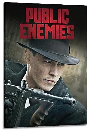 VZRSQZK Filmposter Public Enemies, dekoratives Gemälde, Leinwand-Wandposter und Kunstdruck, modernes Familienschlafzimmer-Dekor-Poster, 30 x 45 cm