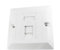 RJ45 Socket Ethernet Cat5e Wall Plate Socket Faceplate Compatible with CAT6/CAT5E/CAT7/CAT8 Network Cable, Keystone Jack Modular, UK Spec. (1 Port, White)