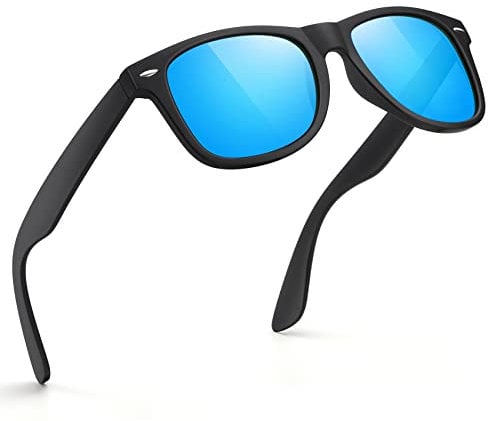 Glapeame Polarisiert-Sonnenbrille-Herren-Damen-Sonnenbrillen-Sunglasses-Men-Woman-Sonnenbrille Schwarz-UV400-Unisex-Retro-Vintage-Klassische-Polarisierte-Brille-Sportbrille-für Fahren-Camping,2