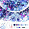 ENUTROF Cuentas de Vidrio 2/3/4/8mm 1000Pcs Cuentas de Piedra Cuentas de Cristal Kit con Agujero Cordón Elástico para Adultos y Niños la Fabricación de Joyas DIY Pulsera Collar Pendientes