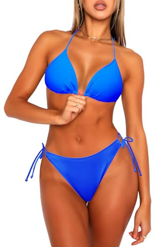 Navneet Bikini Damen Set Sexy Bikinis Triangel String Brazilian Neckholder High Waist Bikihose Badeanzug Swimsuits