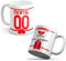 quickgadget Idea Arredo Casa regalo Tazza Sport in ceramica sport per tifoso calcio Bari, personalizzato con Nome e Numero