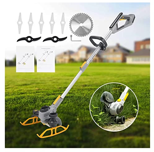 MEIVIYA Taille-Bordures et Coupe-Bordure Tondeuse à Gazon 2in1 Tondeuse à Gazon sans Fil Affichage LED Whipper électrique Strimmer Tondeuse