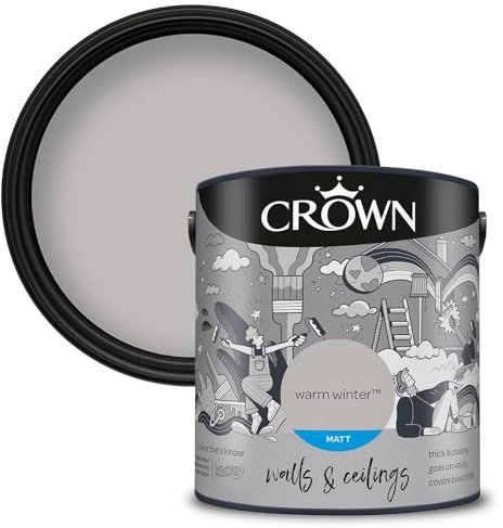 Crown Walls & Ceilings Matt Emulsion Paint, Size 2.5L, Warm Winter