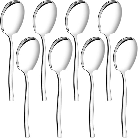 Udotry 8 Pieces Stainless Steel Serving Spoon, Large Buffet Serving Spoons