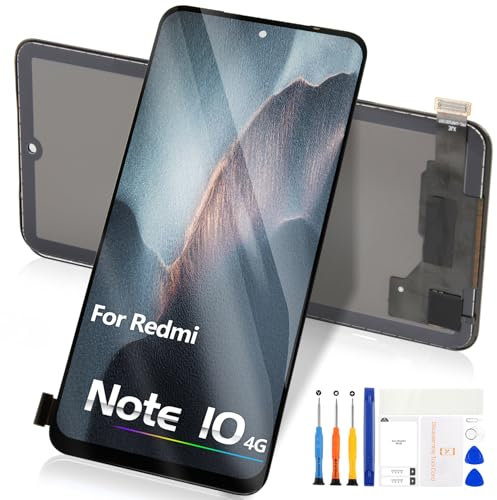 Pantalla para Xiaomi Redmi Note 10 4G / Redmi Note 10s / Poco M5S, para Redmi Note 10 4G LCD Pantalla Táctil Cristal Digitalizador Pantalla Replacement M2101K7AI M2101K7AG