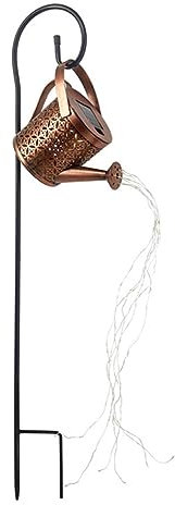 LYEAA Solar LED Regadera Luz Al Aire Libre Caldera Arte Hueco Cadena Paisaje Lámparas