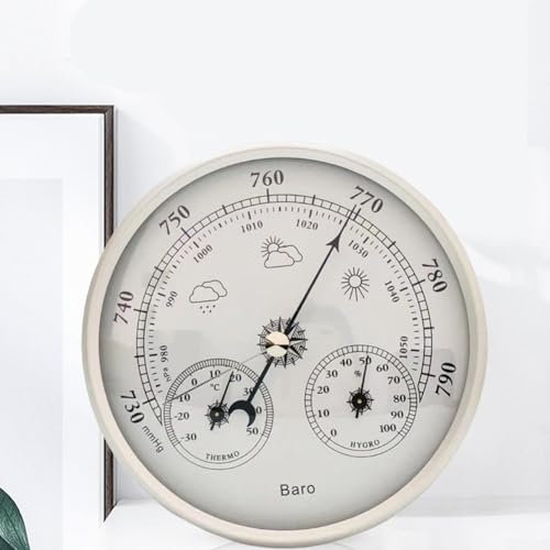 3 In 1 Weather Station, Dial Type Barometer Thermometer Hygrometer For Indoor And Outdoor Use, Home Garden Weather Forecast Instrument