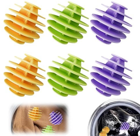 6 Stück Waschbälle Für Daunenjacken, Wäschebälle Für Waschmaschine, Trocknerball, Wäschebälle Gummi, Trocknerbälle Für Wäschetrockner, Waschball Für Waschmaschine, Waschkugeln Reduzieren Falten