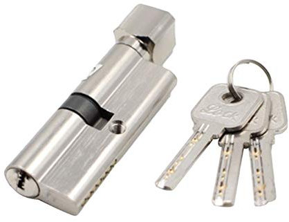 CHFYIJYHM Zylinderschloss, Vordertürschloss, 2 Stück Türschlosszylinder Diebstahlsicheres Eingangstürschloss aus Metall mit 6 Schlüsseln(2pcs S)