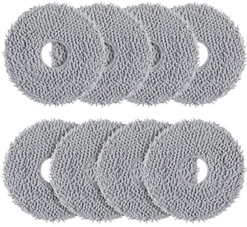 8 Stück qrevo Wischtücher kompatibel mit Roborock Saros 10R/ Qrevo/Qrevo Master/Qrevo Slim/Qrevo MaxV/Qrevo Curve/Qrevo Pro/Qrevo S Saugroboter, Waschbare und Wiederverwendbare Mikrofaser Wischmopps