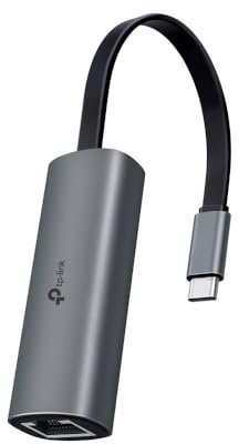 TP-Link Adaptateur LAN USB C 2,5 G - Adaptateur Ethernet RJ45-2500 Mbps - Compatible avec Windows, Mac OS, iPadOS, Chrome OS, Linux OS et iOS, Pliable, UE302C