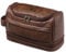 Gaosh Trousse de Toilette Personnalisée Homme PU Cuir Trousse de Maquillage avec Prénom Trousse de Toilette Homme Voyage pour Papa Cadeau Homme (Marron)