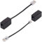 HAWAKA Adattatore da RJ11 a RJ45,Cavo da RJ11 a RJ45, Presa Adattatore da Linea Telefonica a Ethernet (6P4C) a Maschio (8P8C) 2 pezzi,nero