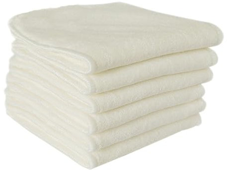 Yardwe 6pcs Nappy Change Mat Bamboo Fiber Diaper Pad Comfortable Breathable for Newborns